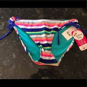 Striped bikini bottoms